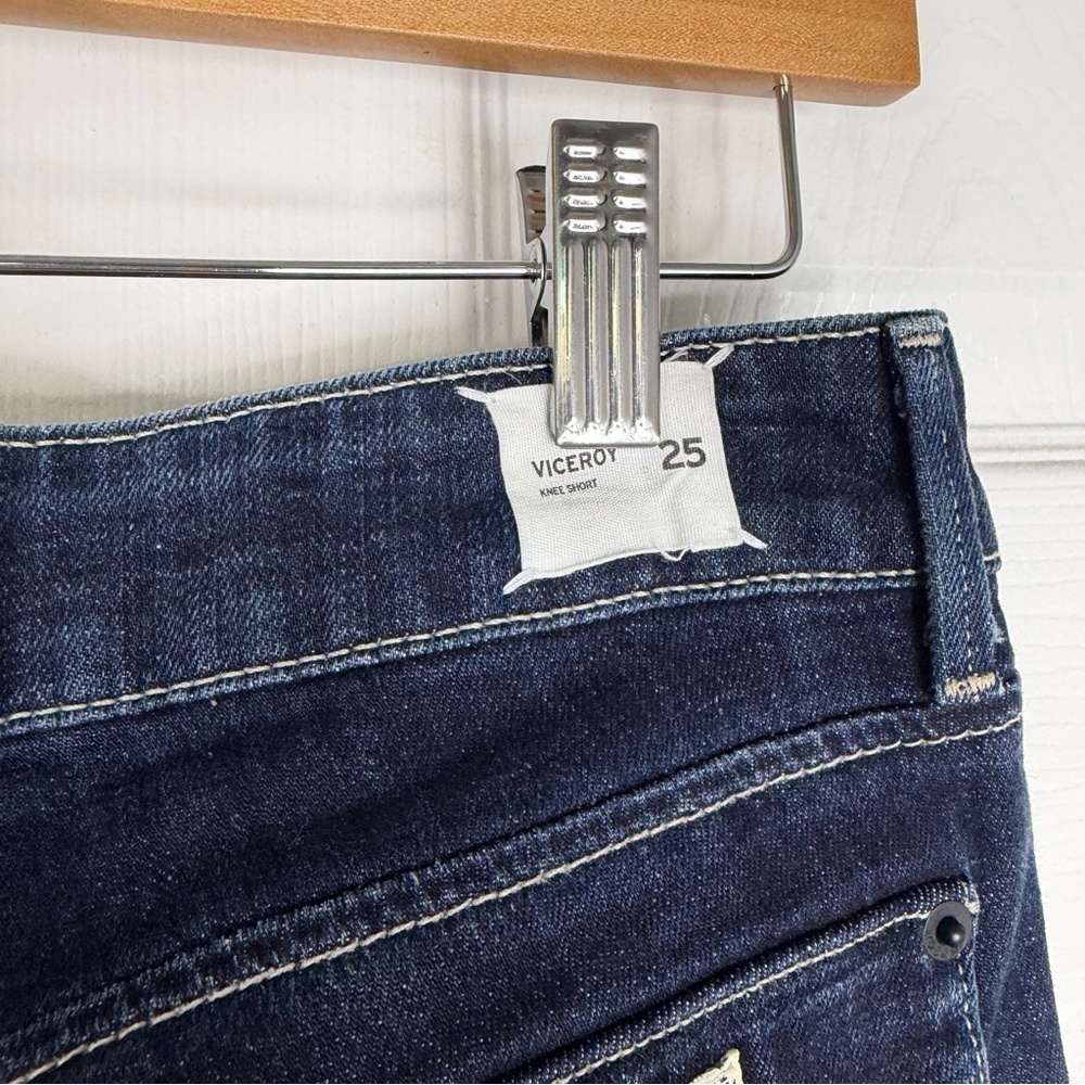 Sz 25 Hudson Dark Blue Denim low rise Viceroy knee Shorts $125 MSRP NWOT - Picture 5 of 10